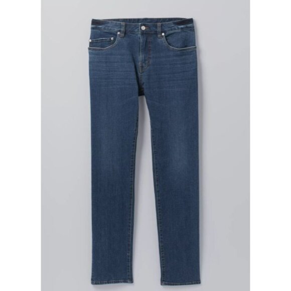 PrAna Hillgard Slim Jean Medium Ozone Wash Mens 42/30 Stretch Tapered Denim NWT - Picture 4 of 4